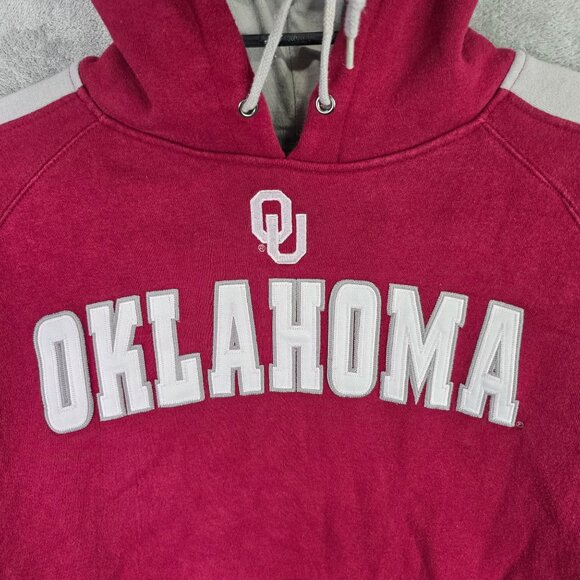 Mens Team Edition Oklahoma OU Red Pullover Hoodie Sweatshirt Cotton Blend XL - Picture 2 of 9